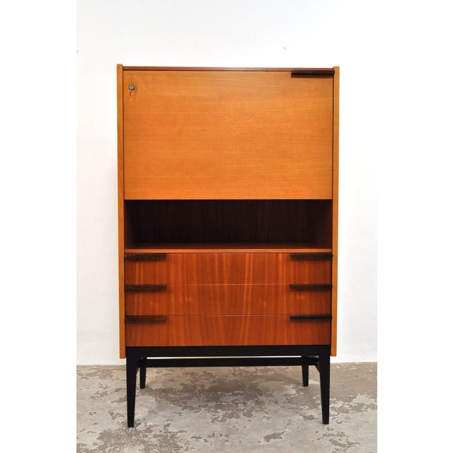 Wood Mid-Century Modern Highboard with Secretaire by Frantisek Mezulanik for Up Zavody, 1960s For Sale - Image 7 of 16
