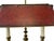 Metal Vintage Brass Bouillotte Library Desk Lamp With Oxblood Red Crackle Tole Shade, 2005 For Sale - Image 7 of 9