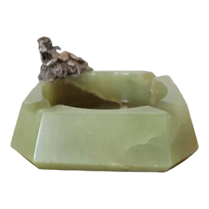 Alabaster & Sterling Cherub Catchall/Ashtray