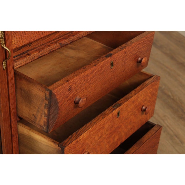 Antique Victorian Oak Side by Side Secretary Desk Curio Chairish