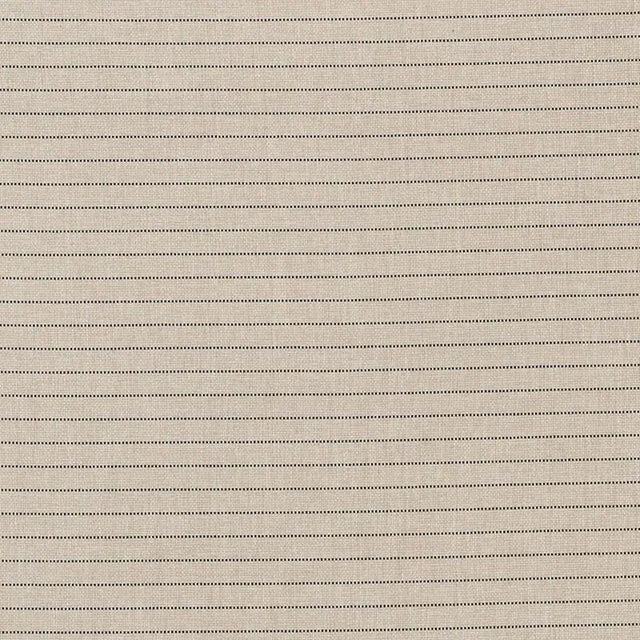 Schumacher Manning Stripe Indoor & Outdoor Fabric in Black & Natural For Sale