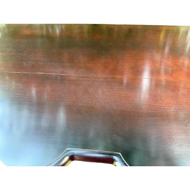 Henredon Ebonized Serpentine Console Table For Sale - Image 11 of 12