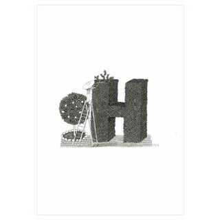 Maja Zalaszewska Rocca, Joyful Letters Villa Borghese, Ink on Paper, 2022 For Sale