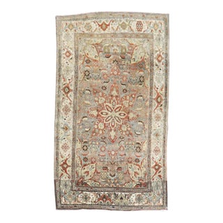 Antique Zabihi Collection Gray Persian Sarouk Ferehan Rug - 3'7" x 6' For Sale