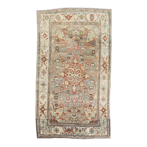 Antique Zabihi Collection Gray Persian Sarouk Ferehan Rug