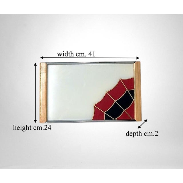 Art Deco French Opaline Glass Tray With Reverse-Painted Decoration For Sale - Image 17 of 17