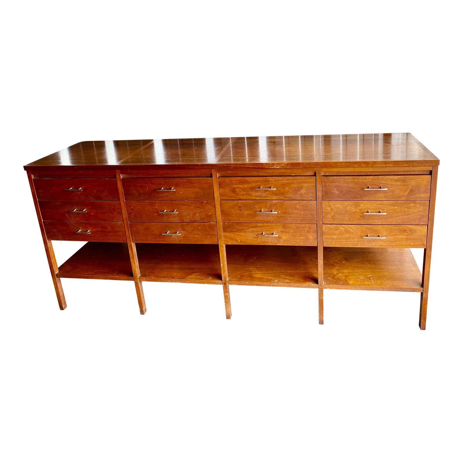 アンティークパネル　マンドリンガール Lane Delineator by Paul McCobb Walnut and Rosewood 1960s 12 Drawer