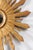 Wood Large Vintage French Midcentury Sunburst with Small Convex Mirror Plate For Sale - Image 7 of 11