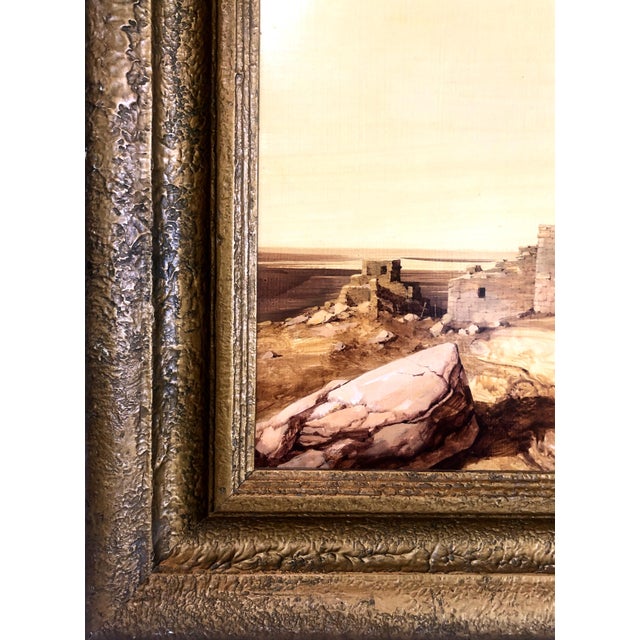 Western Realism Painting of a Southwest Pueblo Stone Ruin, by Gary Niblett For Sale In San Francisco - Image 6 of 10