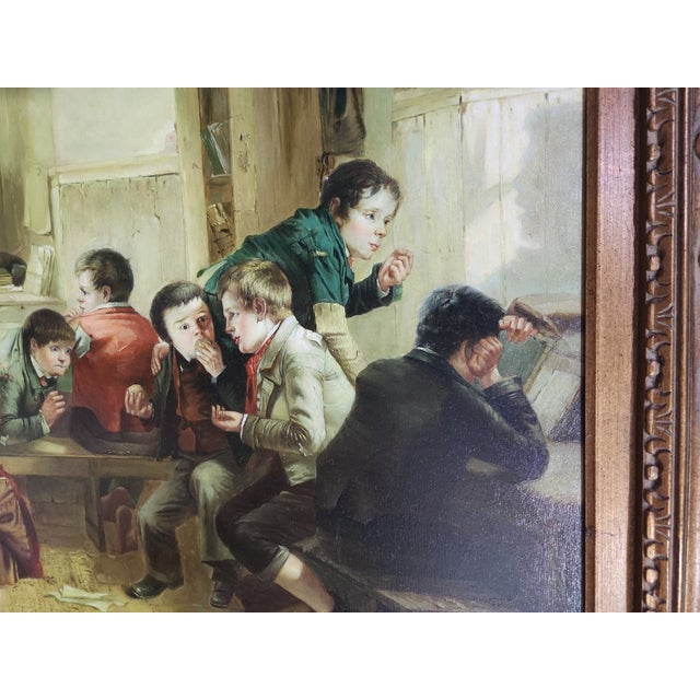 Monumental vintage Thomas Faed (Scottish 1826-1900) giclee on canvas, The Visit of The Patron and Patroness to the Village...