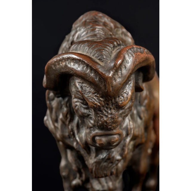 Sculpture of the Marching Bison, 1800s, Bronze For Sale - Image 9 of 10