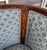 Early 20th Century Inlaid Barrel Back Chair With Scalloped Blue Upholstery For Sale - Image 11 of 14