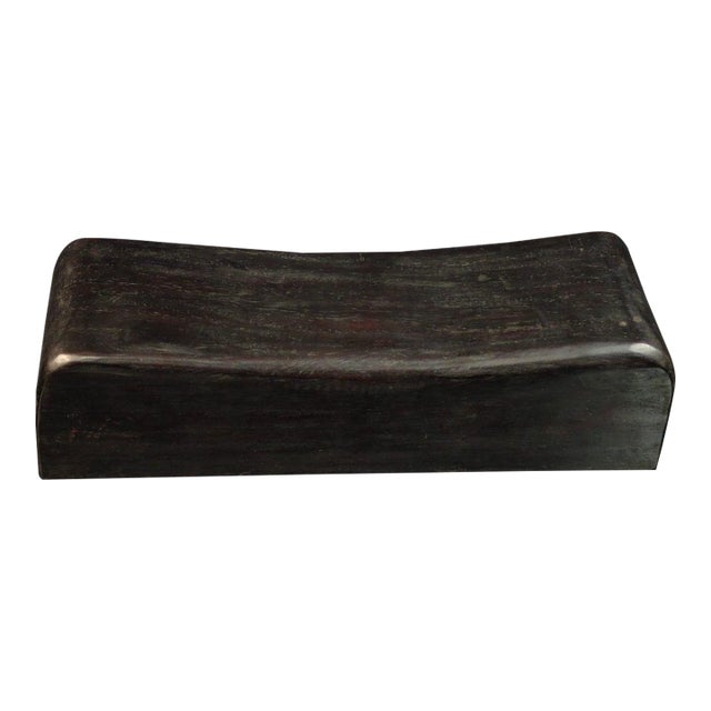Vintage Chinese Small-Leaf Rosewood (Zitan) Solid Wood Pillow / Pulse Cushion For Sale