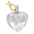 Contemporary 10K Yellow Gold Over Silver Heart Pendant Necklace For Sale - Image 3 of 5