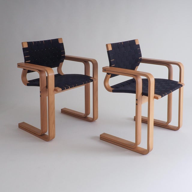 Model 5531 Braided Armchairs by Rud Thygesen & Johnny Sørensen for Magnus Olesen, 1960s, Set of 6 For Sale - Image 3 of 10