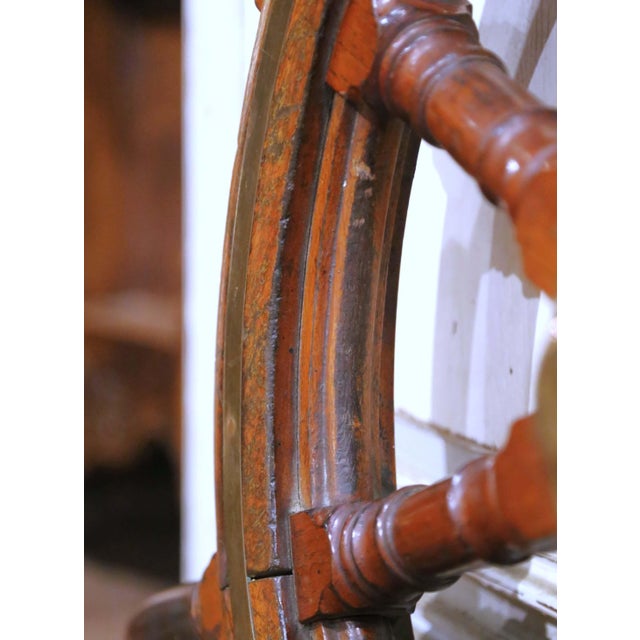 Brass Early 20th Century Scottish Ship Wheel by Mactaggart Scott & Co. From Edinburgh For Sale - Image 8 of 10
