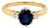 Mikimoto Diamond Sapphire 18k Yellow Gold Ring, Size 6.5 For Sale