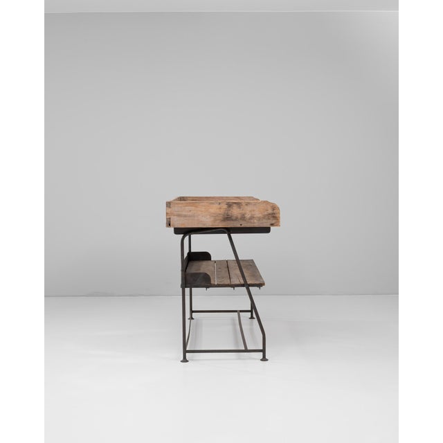 20th Century French Iron Bakery Table with Wooden Top For Sale - Image 18 of 18
