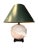 Beautiful vintage coy relief lamps in white plaster with dark green shade. Coy fish appear to be swimming out if the lamp...