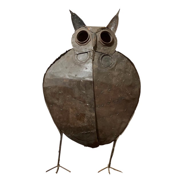 Eurasian Eagle-Owl in Metal, 1970s For Sale