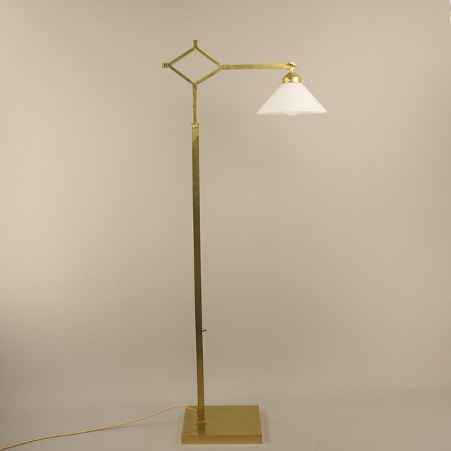 Brass Extendable Floor Lamp with Adjustable Shade, Germany, 1940s For Sale - Image 14 of 14