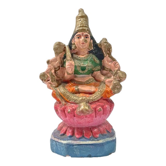 Antique Ceramic Hindu Goddess Figurine For Sale