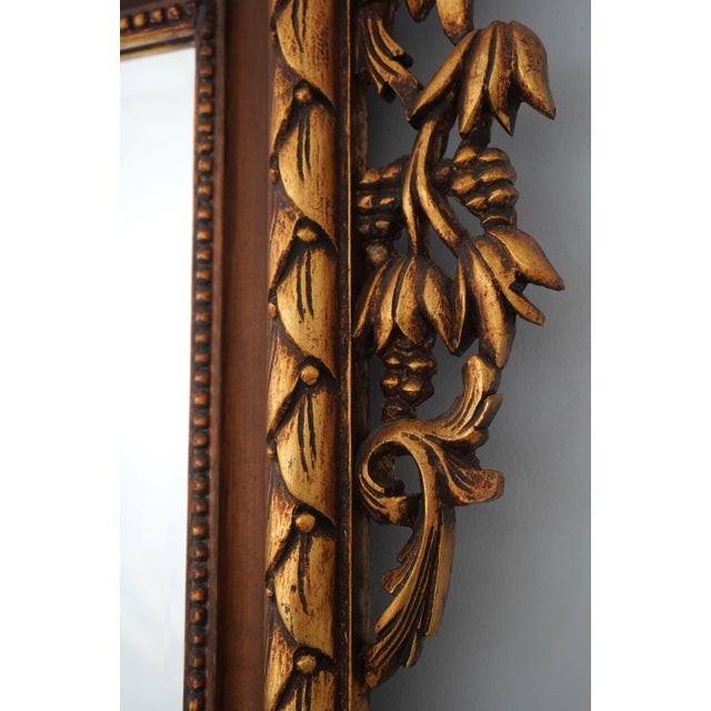 Monumental Large Gold Finish Ornate Frame Mirror For Sale - Image 9 of 13