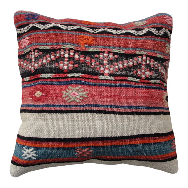 1970s Kilim Rug Pillow Cover For Sale