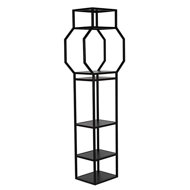 Mid-Century Modern NOIR Downtown B Bookcase, Black Metal For Sale - Image 3 of 6