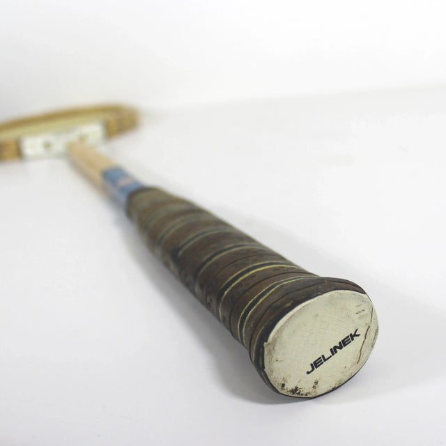 Vintage Wooden Squash Racket for Designer Decorating Wall Art Wood For Sale - Image 4 of 6