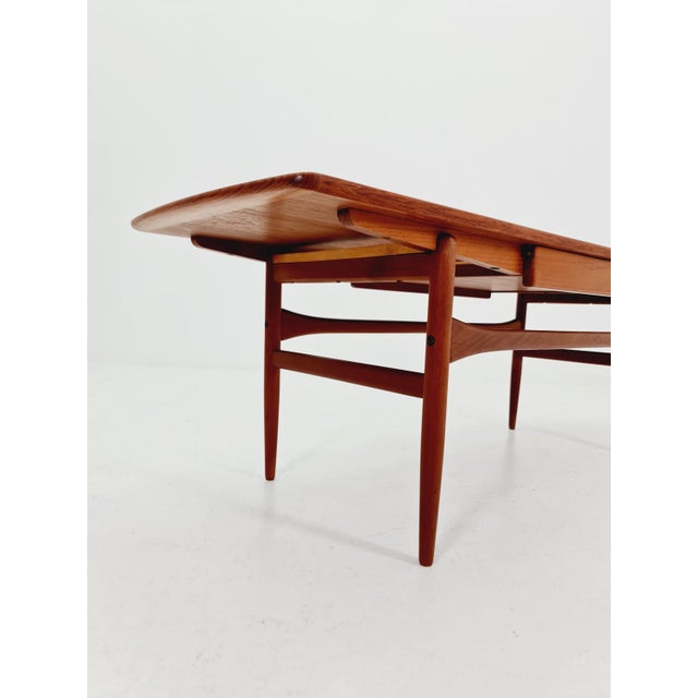 Vintage Danish Teak Coffee Table with Drawer from Arrebo Møbelfabrik, 1960s For Sale - Image 17 of 18