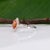 Padparadscha Sapphire Halo Ring With Natural Diamond Accents in Solid 14k Gold, Size 6.75 For Sale - Image 10 of 10