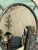 Nautical Coastal Stained Glass & Pewter Finish Ship Wall Accent Mirror For Sale - Image 9 of 11