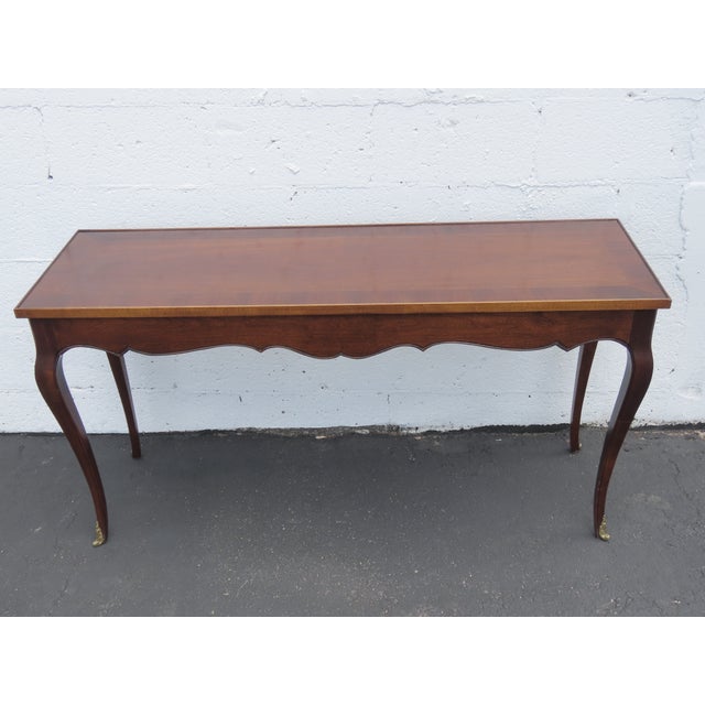 French French Long Narrow Console Entry Library Table 6579 For Sale - Image 3 of 16