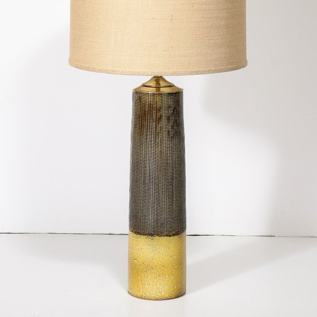 Enhance your decor with this striking Mid-Century Modernist Ceramic Table Lamp, crafted in America circa 1960. This unique...