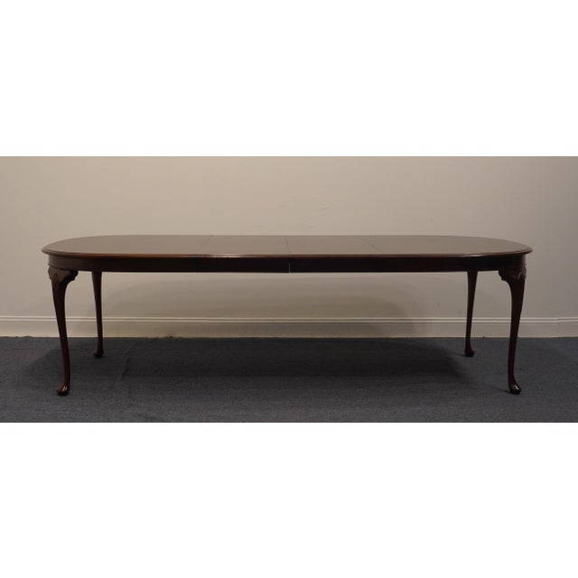 Late 20th Century American Drew American Independence Collection Solid Cherry Traditional Style 104" Oval Dining Table 302-56 For Sale - Image 5 of 11