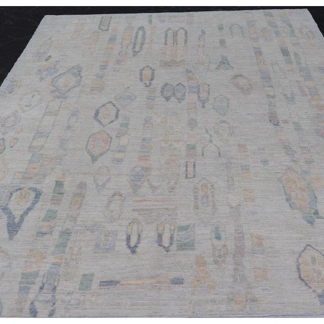 Modern Tribal Rug by Keivan Woven Arts, Handwoven Wool 9'0 X 11'11 For Sale - Image 4 of 12