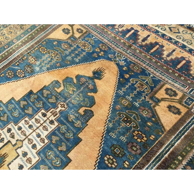 Vintage Hand Knotted Turkish Area Rug - 110" X 67" For Sale - Image 9 of 11