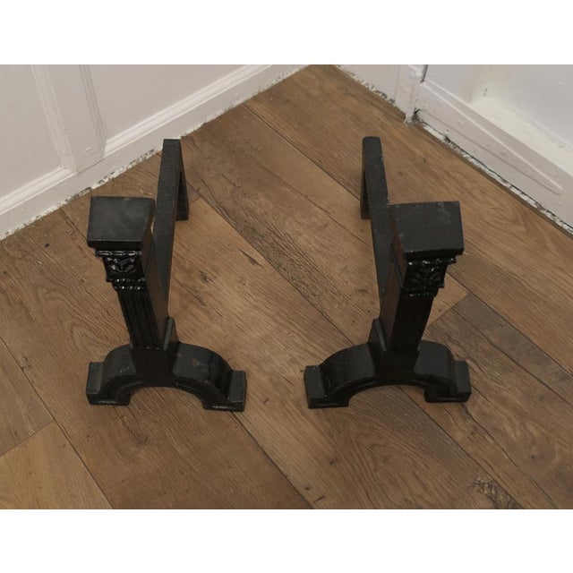 19th Century Iron Fire Dogs, Set of 2 For Sale - Image 5 of 7