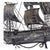 Mid 20th Century Vintage Tin Metal Three-Masted Galleon / Clipper Ship Sculpture, 24" For Sale - Image 5 of 10