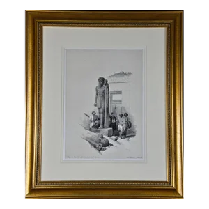 Colossus of the Temple of Wady: Century Duo-Tone Lithograph by David Roberts