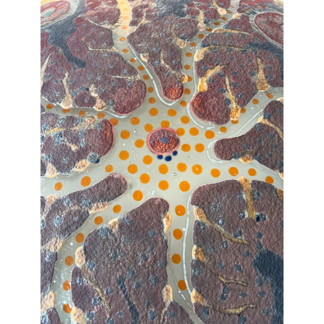 Large Sculptural Bowl in Handmade Fused Glass, 1980s For Sale - Image 16 of 17