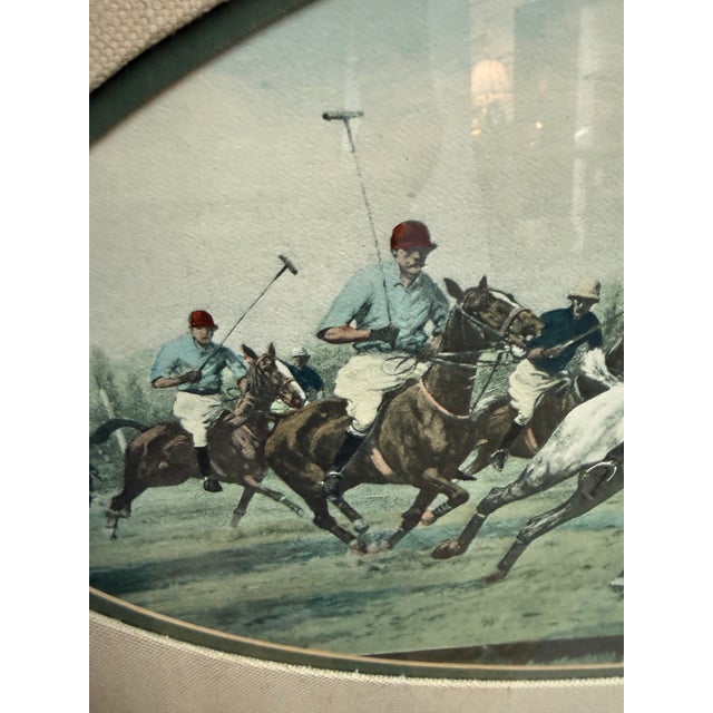 Cal-Mode Fine Furniture Question of Pace Polo Scene, Framed For Sale - Image 10 of 12
