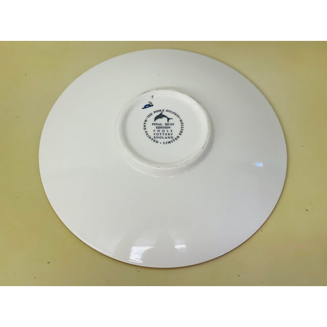 Orange Vintage Limited Edition Hand Painted Poole Pottery of England Collector’s Plate For Sale - Image 8 of 10