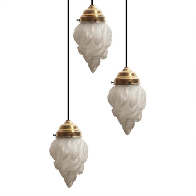 Art Deco Triple Cascade Pendant Lamp For Sale - Image 5 of 5