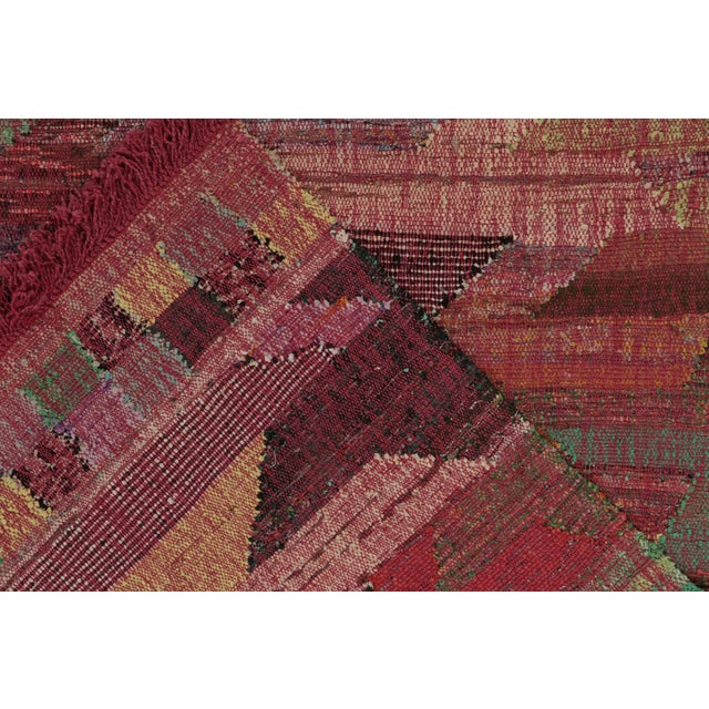 Textile Rug & Kilim’s Modern Kilim in Red With All Over Polychrome Geometric Patterns For Sale - Image 7 of 7