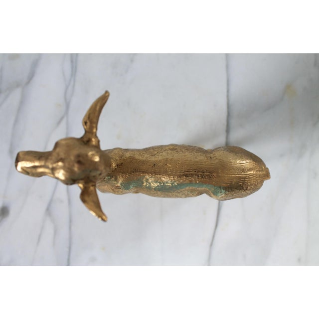 Vintage Italian Brass Deer Figurine For Sale - Image 10 of 13