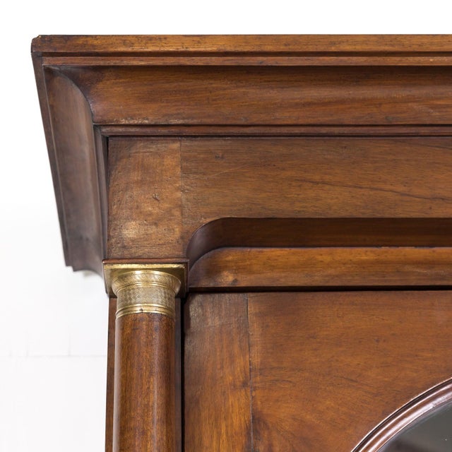 19th Century Period French Empire Walnut Lyonnaise Bibliotheque or Bookcase For Sale In Birmingham - Image 6 of 14