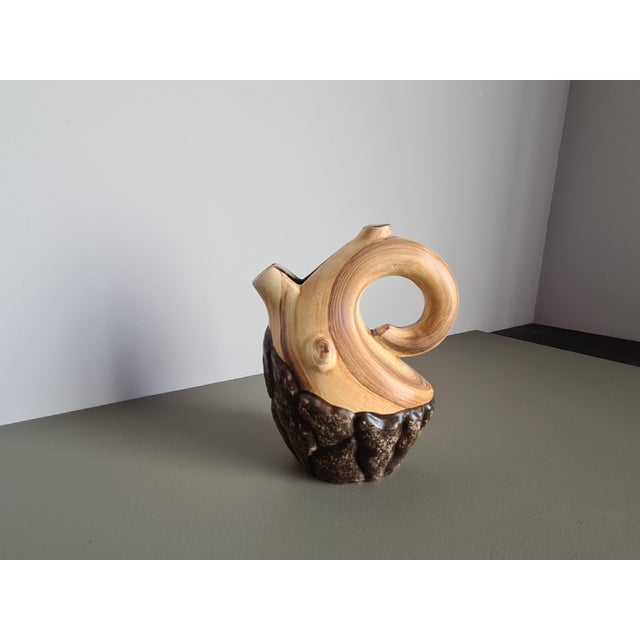 Mid-Century Modern French Ceramic Pitcher in Ceramic, 1950s For Sale - Image 4 of 5