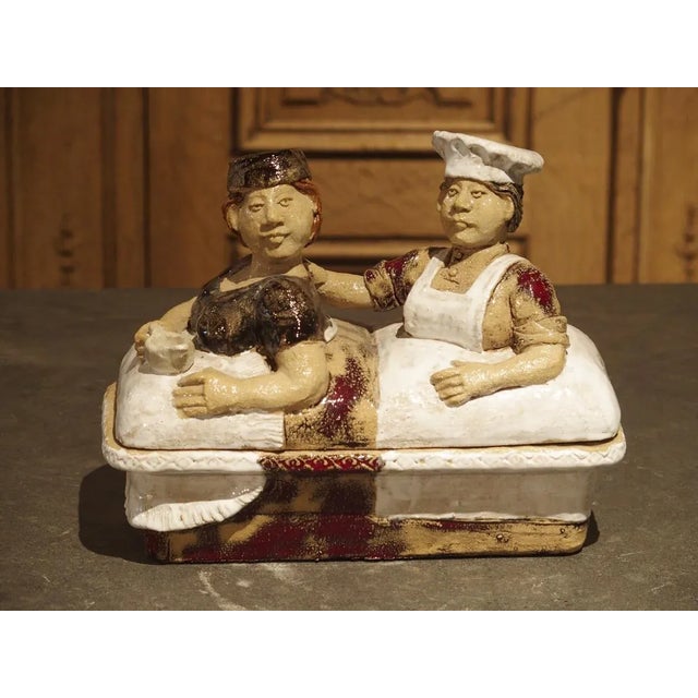 Painted French Baking Terrine From Provence For Sale - Image 10 of 13